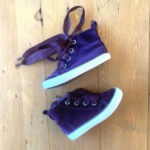 Purple Velvet Sneakers